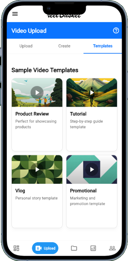 Content upload screen for creators in a Flutter app