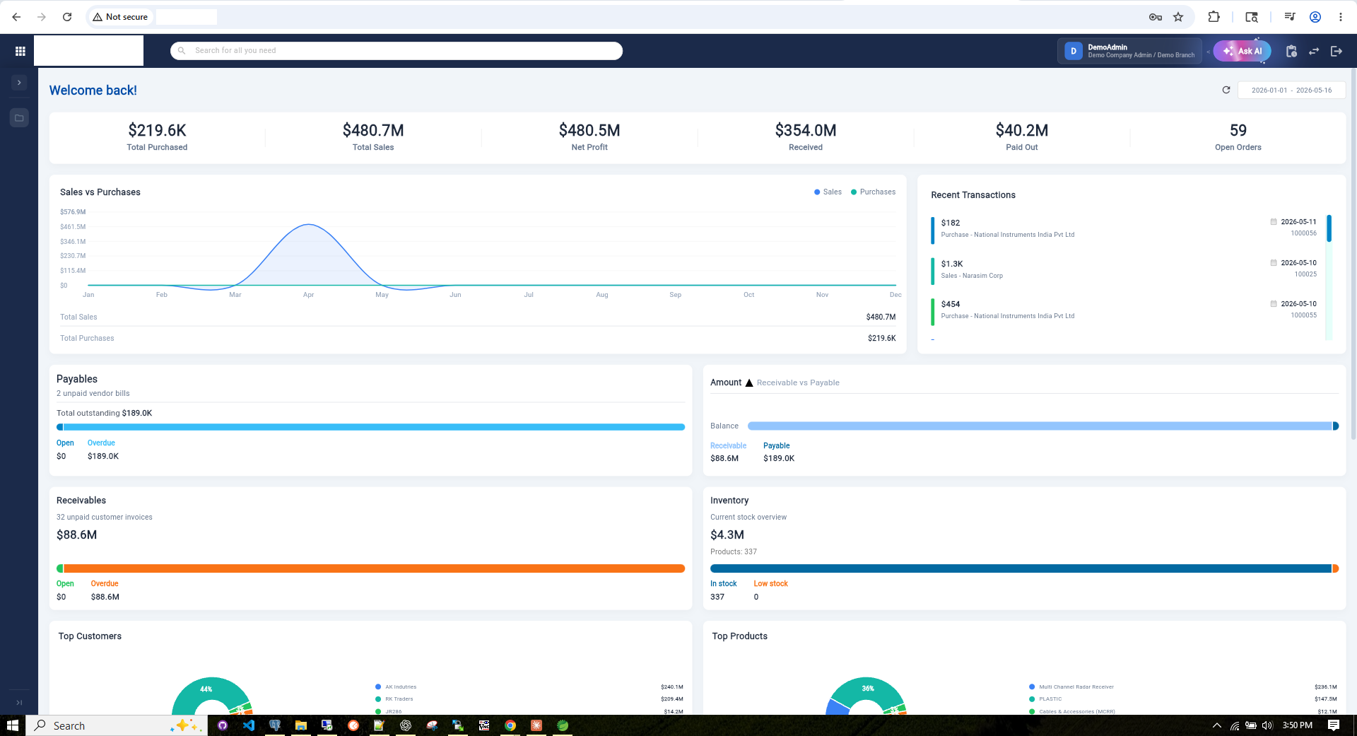 Flutter Skia rendered dashboard pixel-identical on Android, iOS and web
